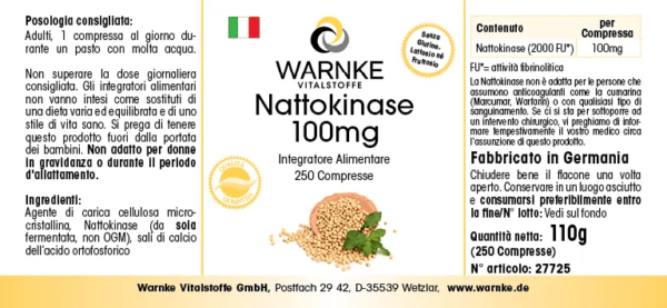 Nattokinase 100mg (Warnke) - italienisch