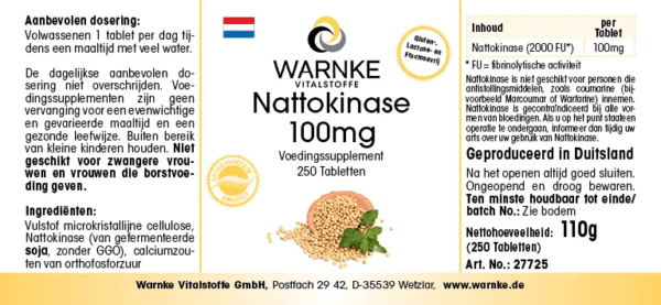 Nattokinase 100mg (Warnke) - niederländisch