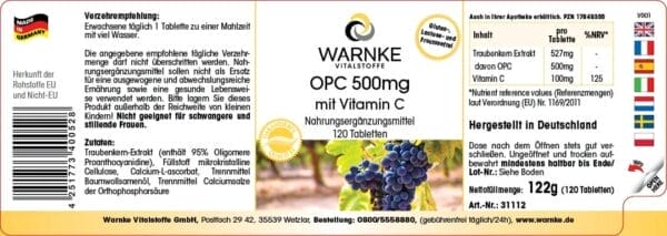 OPC 500mg mit Vitamin C (Warnke) - deutsch