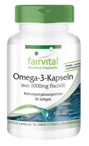 Omega-3-Kapseln aus 1000mg Fischöl (fairvital)