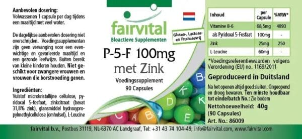 P-5-P 100mg mit Zink - aktives Vitamin B6 (fairvital)_niederländisch