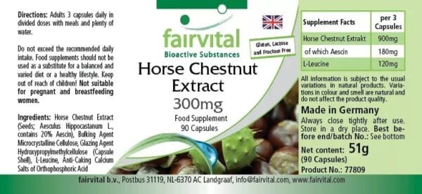 Rosskastanien Extrakt 300mg (fairvital)_englisch