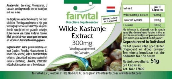 Rosskastanien Extrakt 300mg (fairvital)_niederländisch