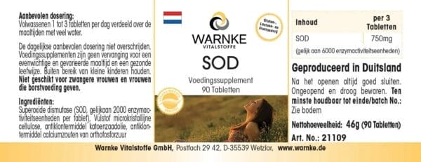 SOD 250mg (2000 F.I.P.) - Superoxid-Dismutase (Warnke) - niederländisch