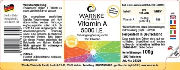 Vitamin A 5000 I.E. (Warnke) - deutsch