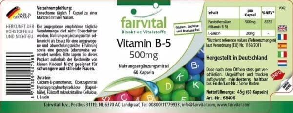 Vitamin B-5 500mg (fairvital)_deutsch