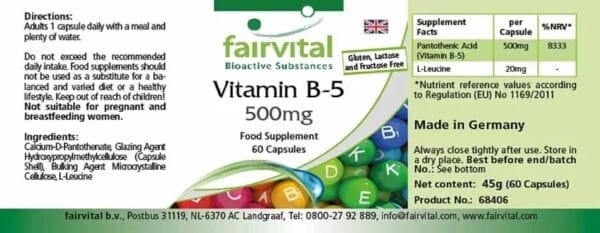 Vitamin B-5 500mg (fairvital)_englisch