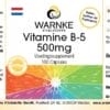 Vitamin B5 500mg (Warnke) - niederländisch