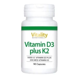 Vitamin D3 5000 plus K2 200 (Vitality Nutritionals)