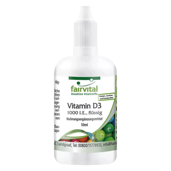 Vitamin D3 flüssig - 1000 I.E. pro Tropfen (fairvital)