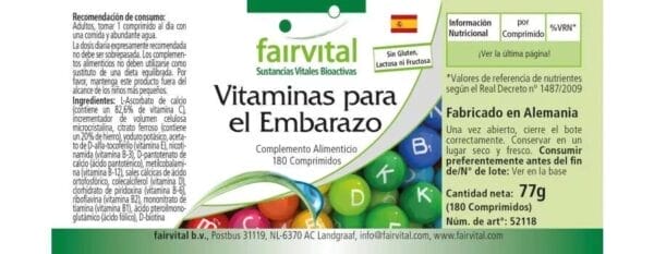 Vitamine für Schwangere (fairvital)_spanisch