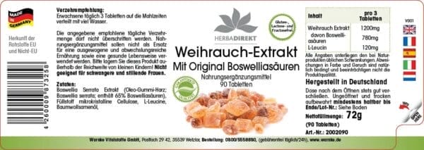 Weihrauch-Extrakt 400mg (Warnke) - deutsch