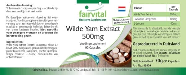 Wild Yam Extrakt 500mg (fairvital)_niederländisch