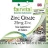 Zinkcitrat mit 25mg Zink (fairvital)_englisch