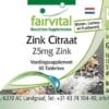 Zinkcitrat mit 25mg Zink (fairvital)_niederländisch