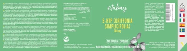 5-HTP 200mg - 5-Hydroxy-Tryptophan vegan (Vitabay)_3