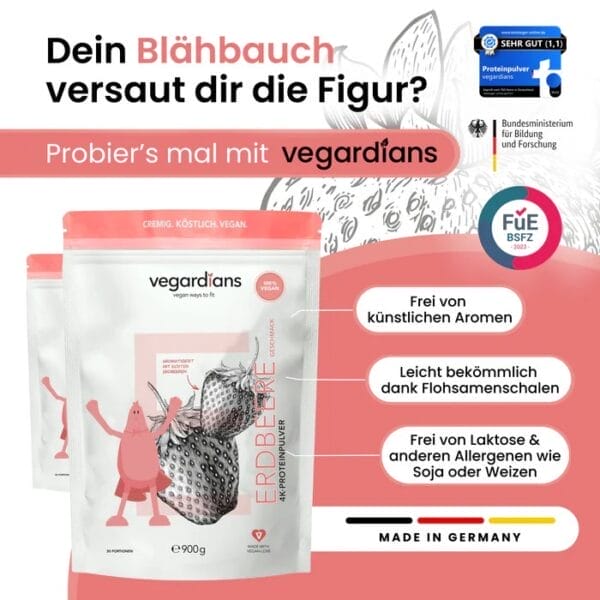 All-In-Vegan Erdbeere Proteinpulver (vegardians)_3