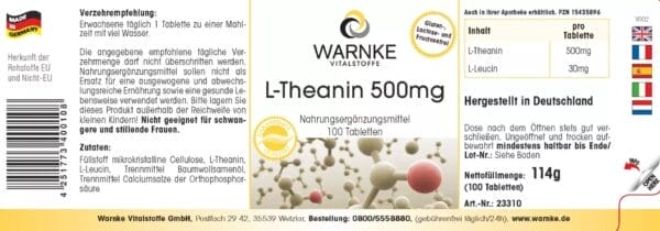 L-Theanin 500mg (Warnke) deutsch