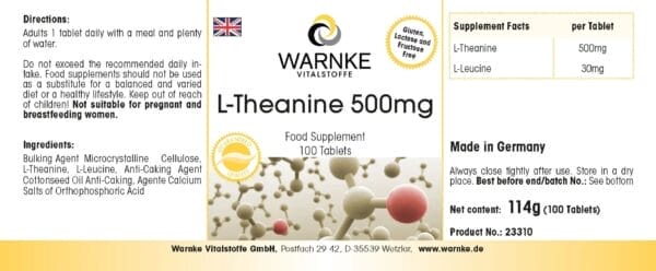 L-Theanin 500mg (Warnke) englisch