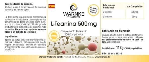 L-Theanin 500mg (Warnke) spanisch