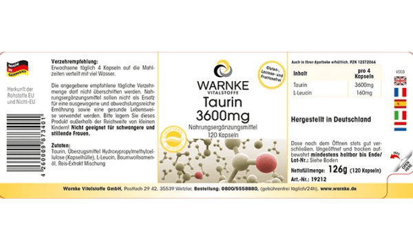 Taurin 3600mg (Warnke) deutsch