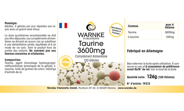 Taurin 3600mg (Warnke) französisch