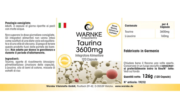 Taurin 3600mg (Warnke) italienisch