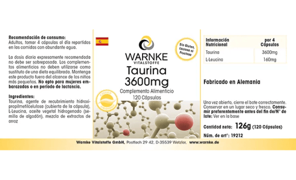 Taurin 3600mg (Warnke) spanisch